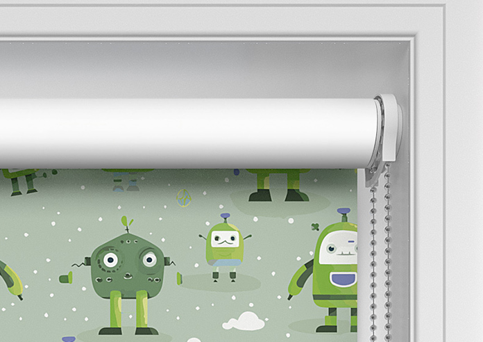 Sparky Squad, Lime Green - Twist&Fit Roller Blind - Image 10
